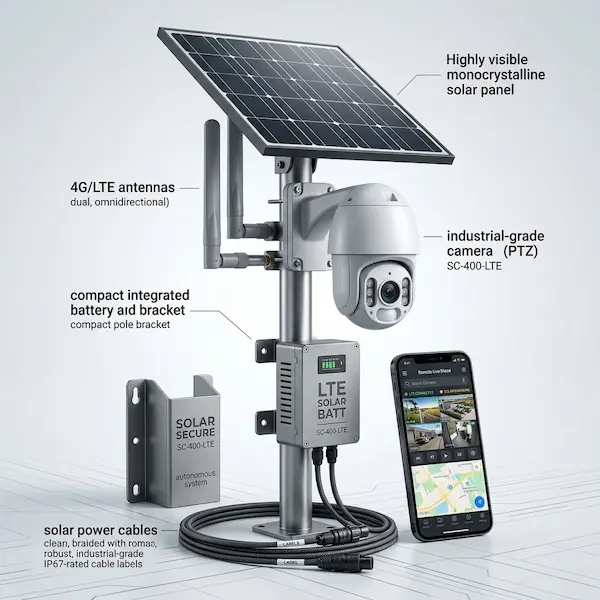 Cámaras de seguridad solares autónomas con conectividad 4G LTE para zonas rurales y fincas - Ingredes S.A.S.