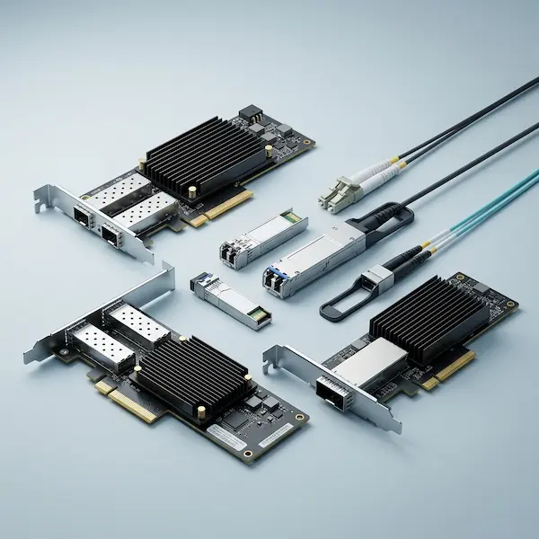 Tarjetas de red PCIe SFP28 QSFP28 y transceptores de fibra optica para servidores empresariales - Ingredes S.A.S.